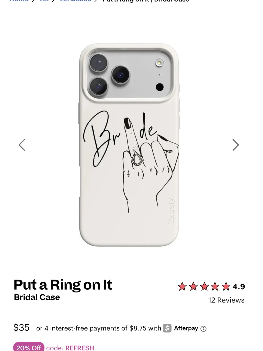Casely iPhone 17 pro case bride